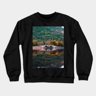 Beautiful Garron bridge in autumn - Inverary, Scotland Crewneck Sweatshirt